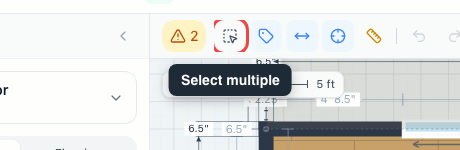 The Select multiple button highlighted in the toolbar