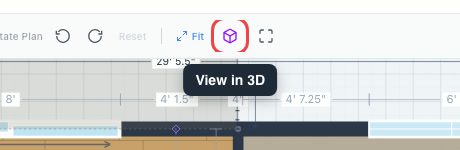 The View in 3D button highlighted in the toolbar